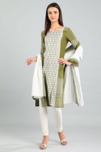 Green-Round-Neck-Printed-Kurta